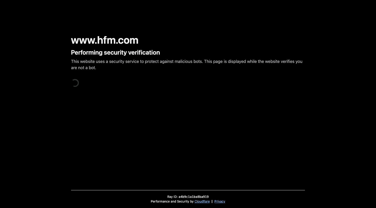 HFM website screenshot