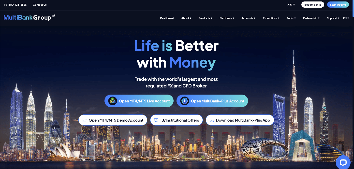 MultiBank Group website screenshot