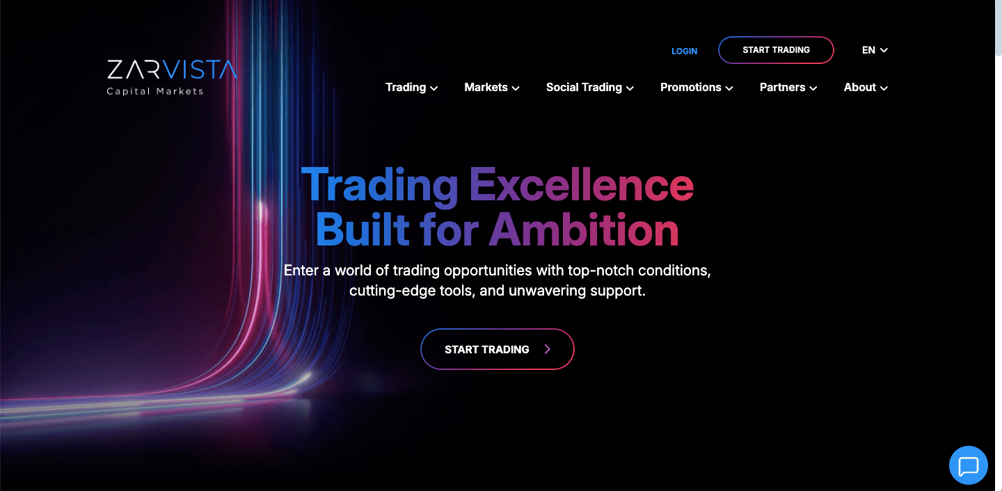 Zarvista Capital Markets website screenshot