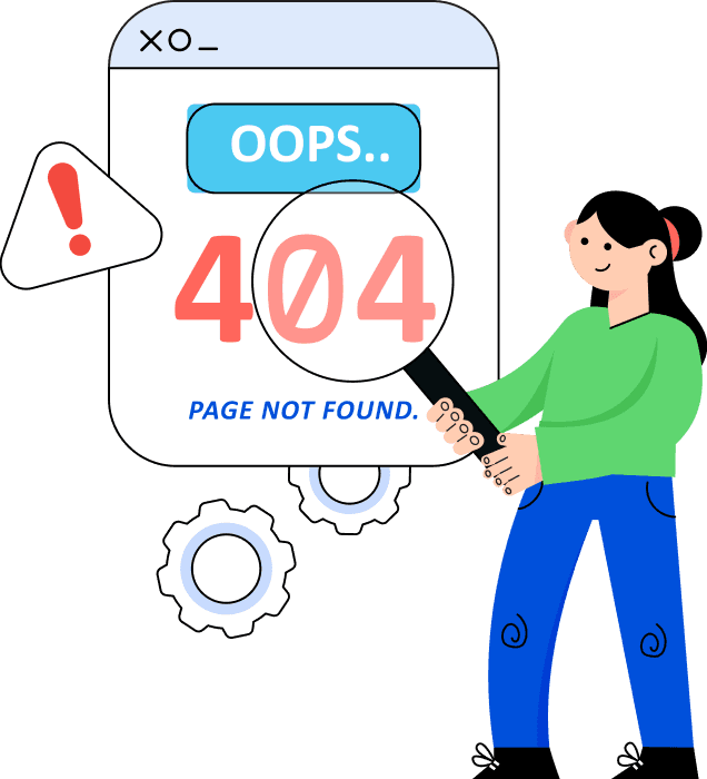 Illustration showing a broken compass — 404 page not found
