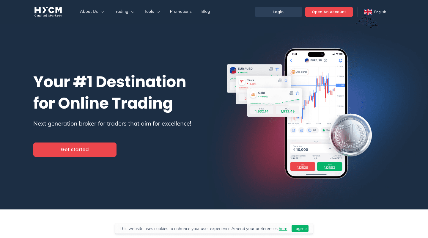 HYCM website screenshot