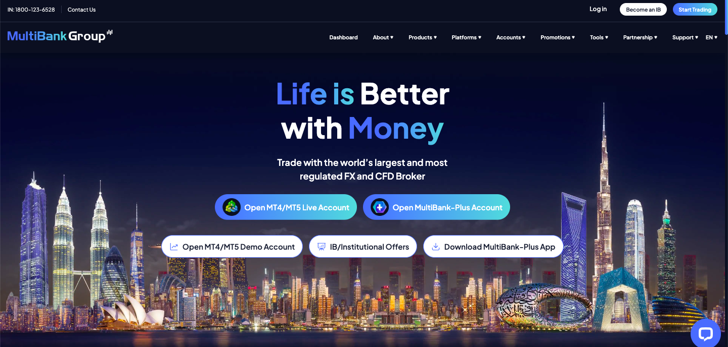 MultiBank Group website screenshot
