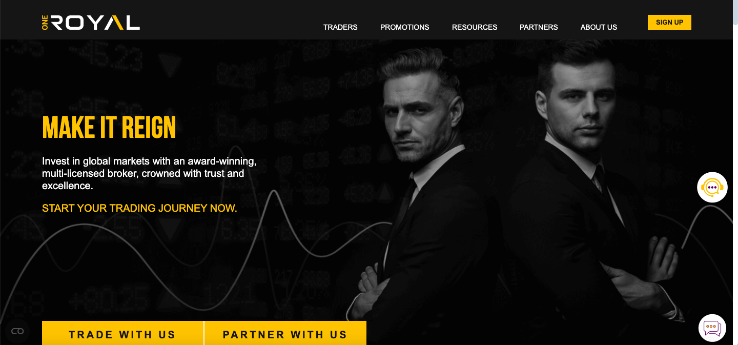 OneRoyal website screenshot