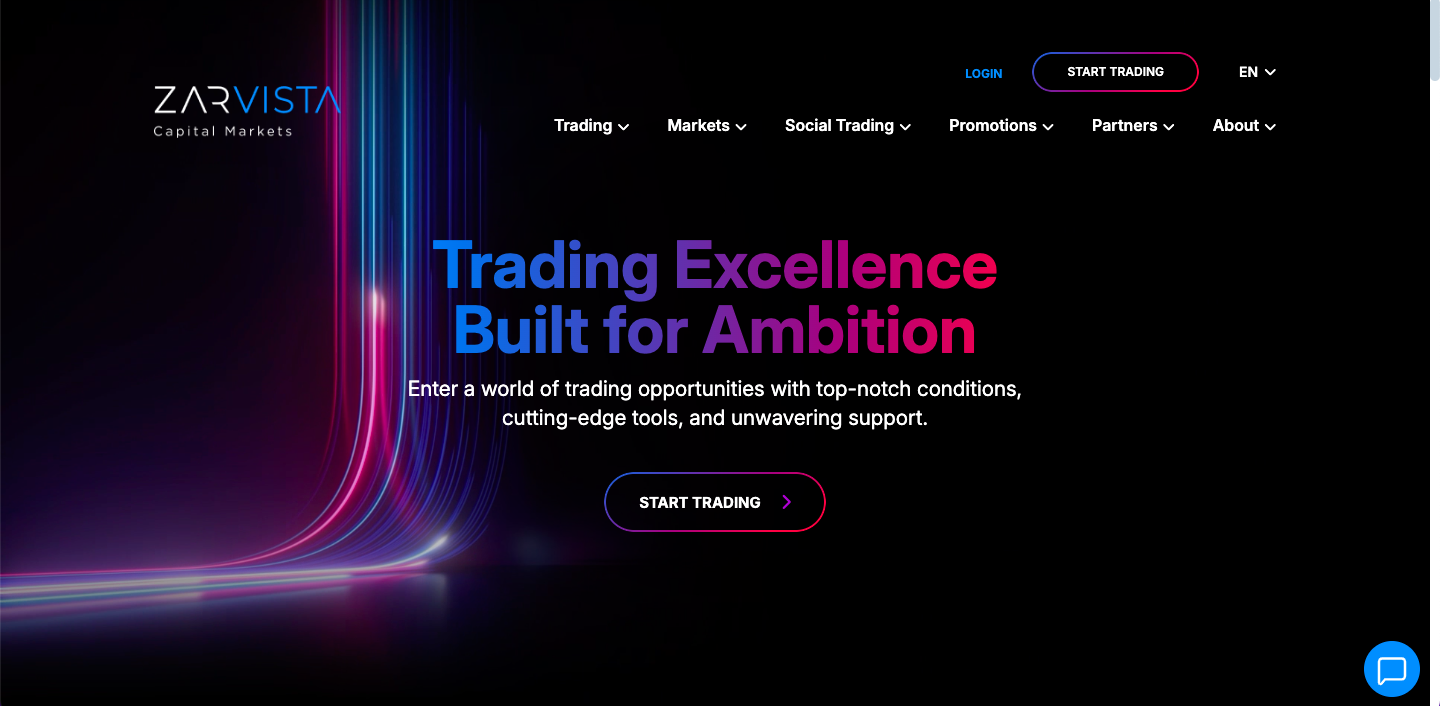 Zarvista Capital Markets website screenshot